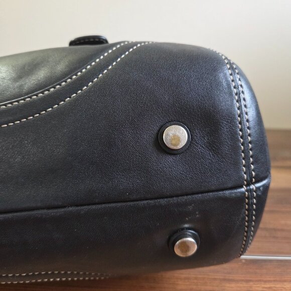 Vintage Coach Hampton Soho Black Leather Tote Bag Purse Satchel - Picture 9 of 15